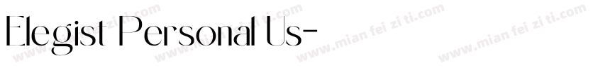 Elegist Personal Us字体转换